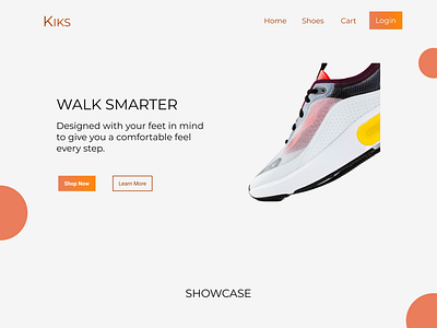 Landing Page for a Footwear company
