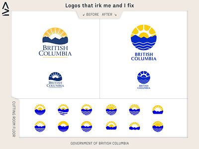 Government of British Columbia logo rework bc brand brand identity branding british columbia government logo logo fix