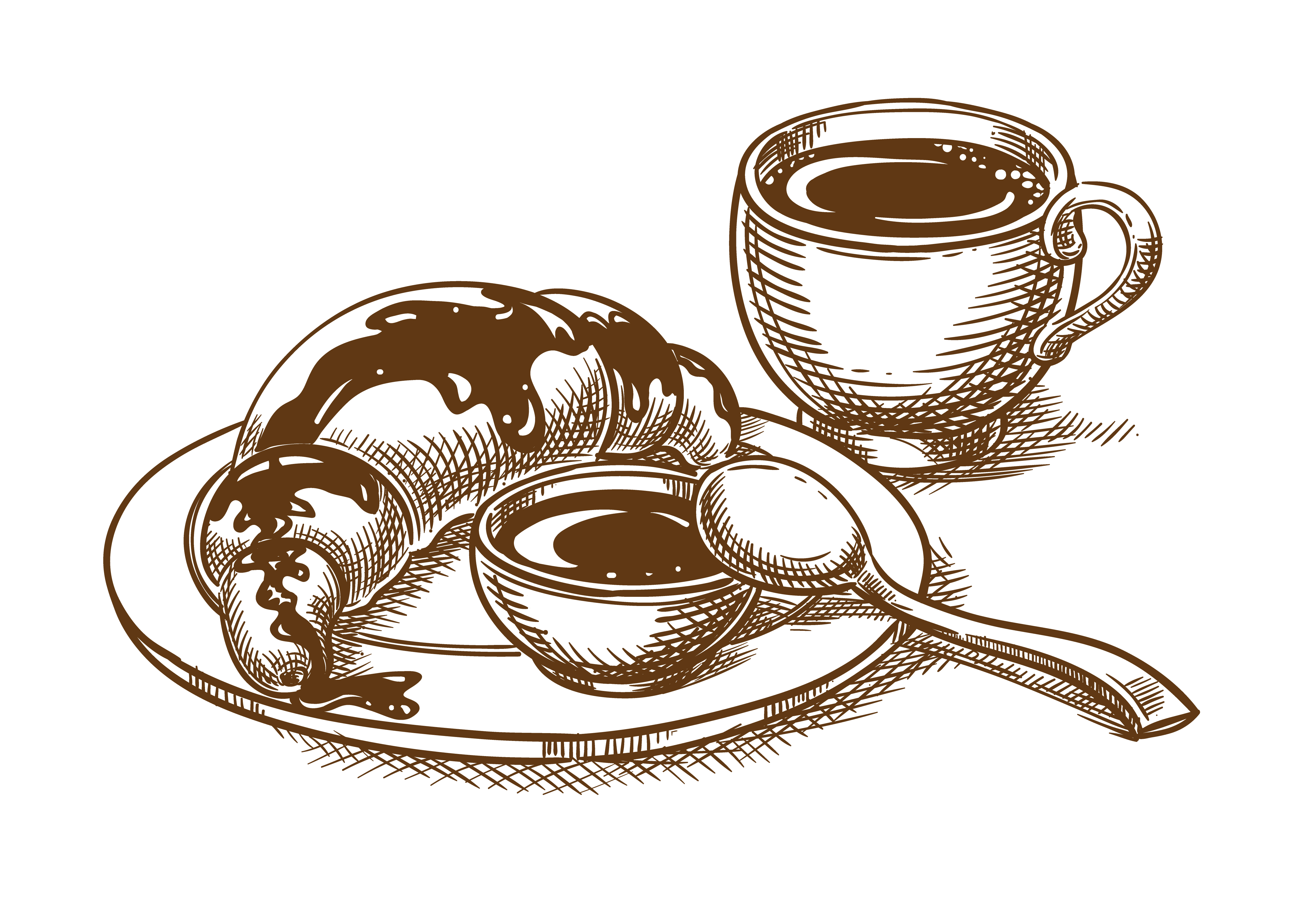 Кофе вектор завтрак