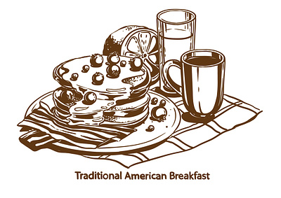 Traditional American Breakfast