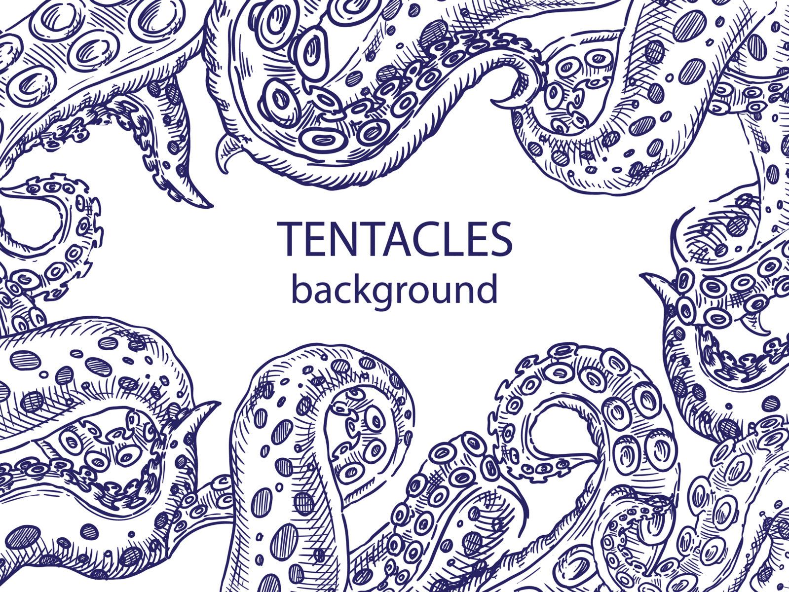 Tentacles Frame design illustration vector