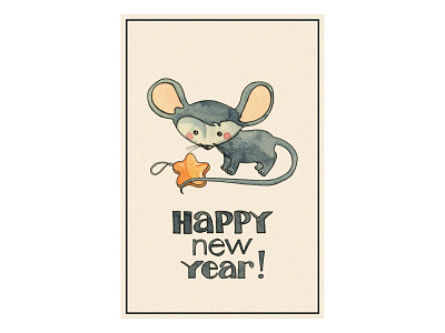 New year card (mouse)