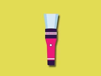 Torch illustration! bright darkout illustrator light pink tool torch torchlight vector voilet yellow