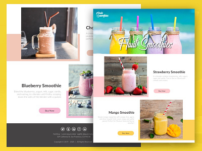 Emailer cold colors emailer fruit fruits shakes smoothies summer