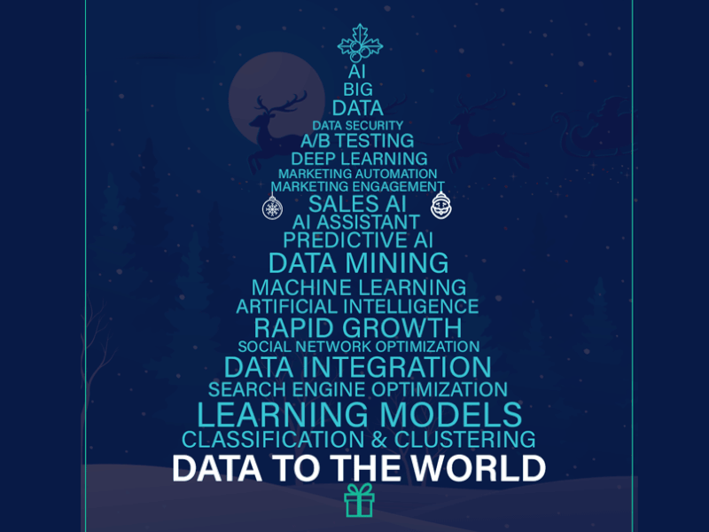 GIF - Christmas Social Creative - Data Analytics artificialintelligence bigdata christmas christmas tree festival growth sales