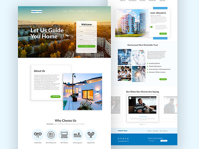 Real Estate Landing Page - UI landing page realestate realestatelogo webdesign webtemplate