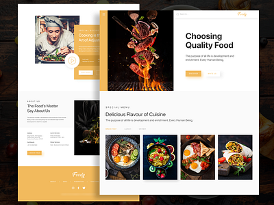 Resturant webtemplate template ui ui design