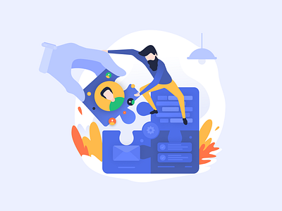 Processes building illustration development illustration onboarding process users