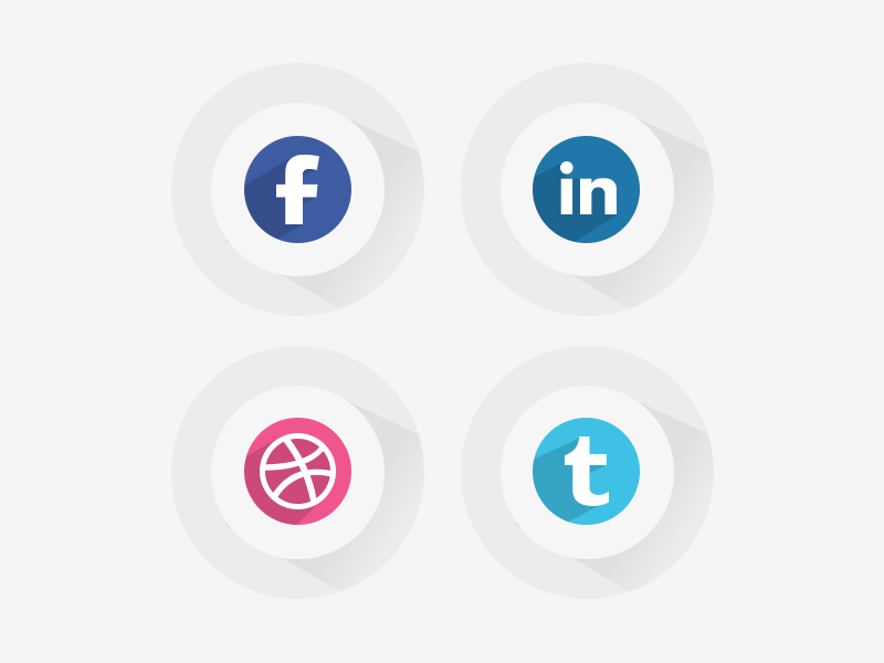 Flat Social Icons by Javed on Dribbble