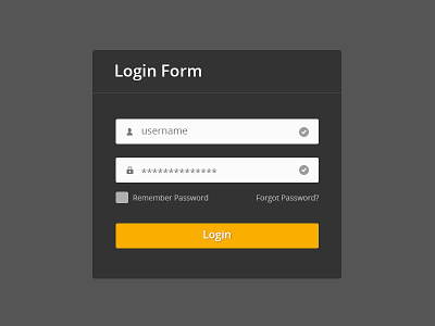 Login Form flat login login form simple login
