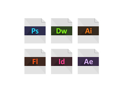 Adobe Creative Cloud Flat File Icons