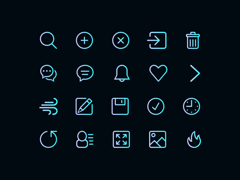 Outline Icons by Javed on Dribbble