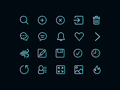 Outline Icons by Javed on Dribbble