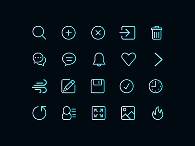 Outline Icons line icons outline icons