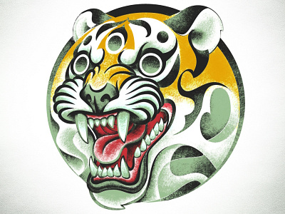 Tiger tattoo WIP #3