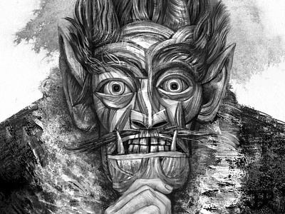 Devil Mask character devil drawing illustration mask portrait satan texture