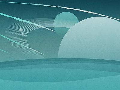 Quiet Alien Landscapes 3 alien design fischer illustration julian planets vector