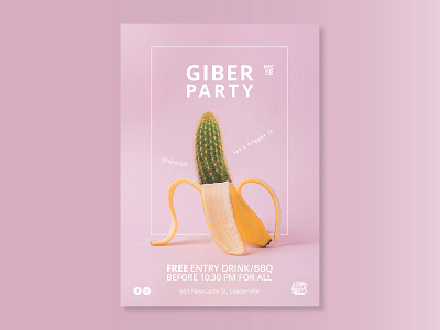 Poster design - Giber party. design flyer graphic photoshop poster poster art poster design