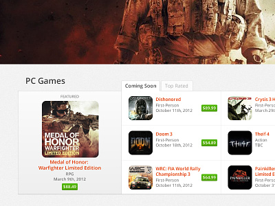 Online Store - Homepage Product Layout (Close-up) buy clean ecommerce games movies products sell shop ui web