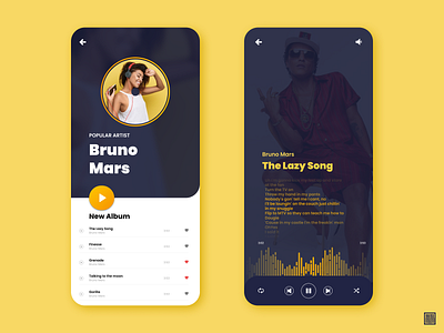 Music App Conceptual Design android app app design appdesign branding clean ios app music app ui uidesign uiux userinterface ux uxdesign