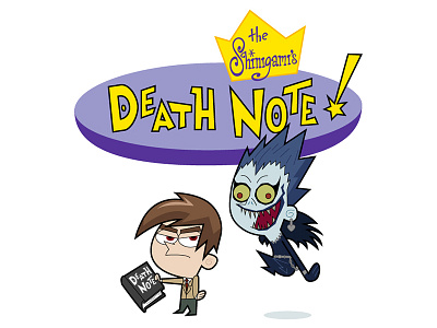 Death Note cartoon deathnote fairlyoddparents fanart parody vector