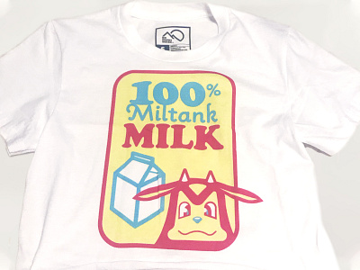 100% Miltank Milk apperal character clothing clothing design design fanart flat illustration illustrator pokemon pokemon go pokémon tshirt typography vector