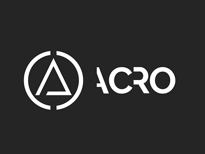 Acro branding logo typography vector