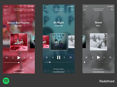 Spotify Redefined apple design ios ios app mobile ui spotify ui user interface ux