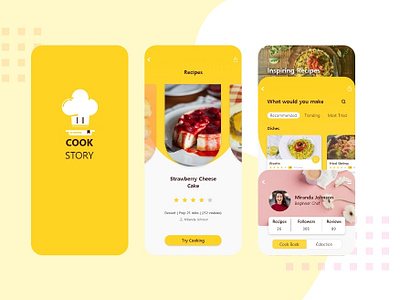 Food Recipes UI branding food app illustration ui ux