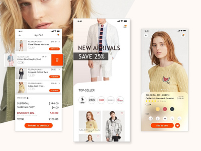 Clothing Online Shop design mobile ui shopping app ui ux