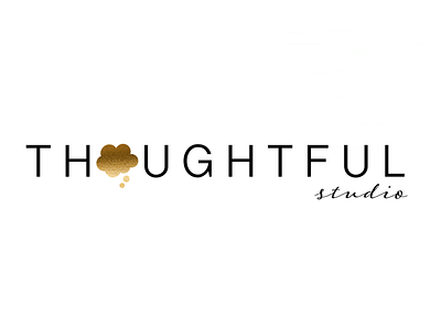 Thoughtful Studio Clean Logo logo think thinking thought thoughtful typography