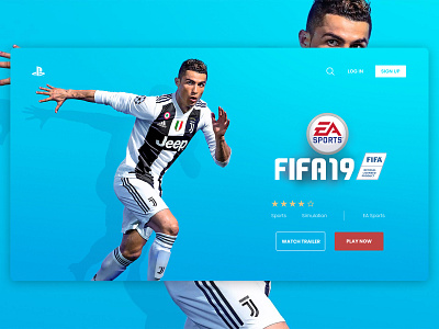 FIFA19 Landing Page adobe design landing landingpage layout page page design photoshop ui ux web website