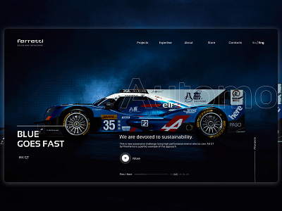 Automo Landing Page adobe car design home homepage homepage design landing layout page page design photoshop race racing car ui ux web website