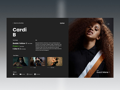 Music Streaming Application - Artists design layout music music app page page design photoshop ui ux web website