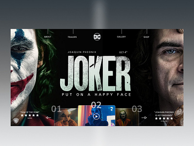 Joker Premiere Page Concept adobe dc design homepage joker layout page ui ux web website