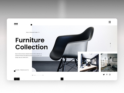 Furniture Store Page Concept adobe design furniture layout online shop page page design ui ux web website