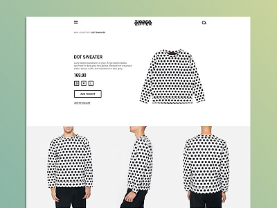 Product Page concept detail e commerce ecommerce minimal product web