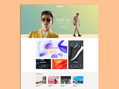 Landing Page concept e commerce ecommerce landing page minimal shop web