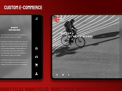 Bike shop e-commerce app branding design minimal ui ux website