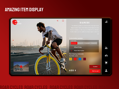 Custom E-commerce web app bike design ecommerce minimal ui ux web website