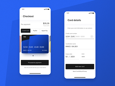 Credit Card Checkout for DailyUI --- 002 app design figma flat minimal ui ux vector