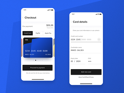 Credit Card Checkout for DailyUI --- 002