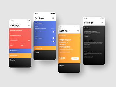 Settings for DailyUI --- 007