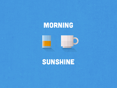 Morning sunshine blue coffee illustration illustrator orange photoshop