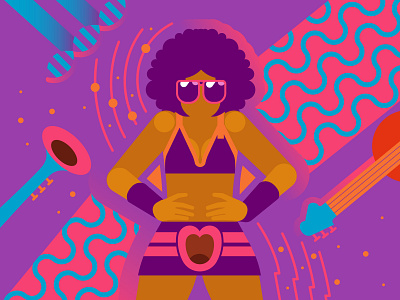Chica Funky cool design funk funky funky and fresh girl illustration illustration art illustrationartist illustrator