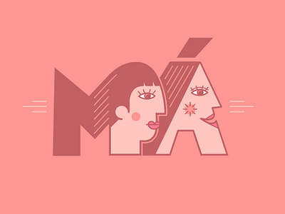 Má design illustration logo minimal mothersday typography vector
