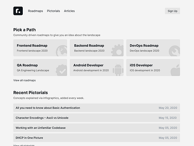 roadmap.sh - light mode light mode light ui web design website