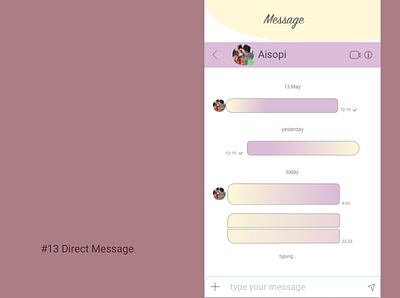 #13 DirectMessage dailyui message ui ui ux