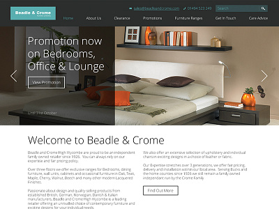Beadle & Crome layout photoshop ui web design