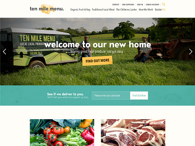Tenmilemenu branding farm food veg web design